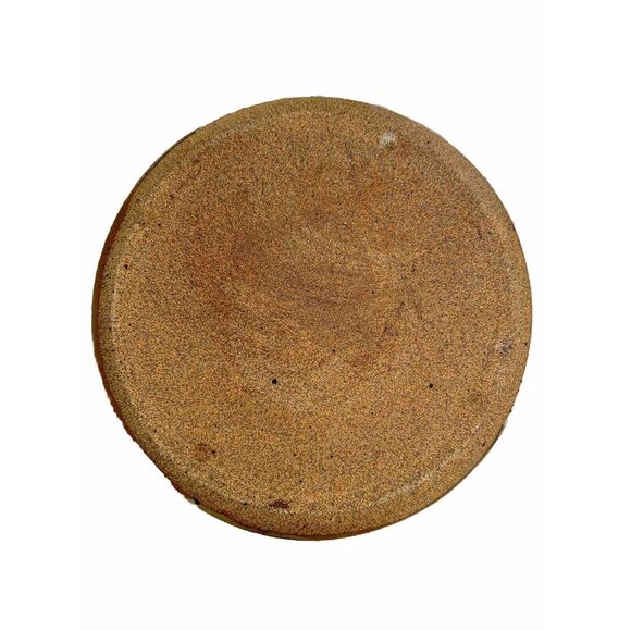 Vintage Glazed Stoneware Pottery Chip Veggie Dip tray dish bowl brown art craft - Picture 3 of 10